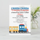 2回目の誕生日カラフル漫画列車 招待状 (スタンド正面)