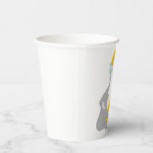 2回目の誕生日グレイモダンエレファントパーティーカップ 紙コップ (右)