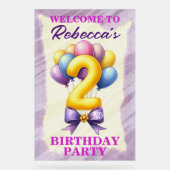2回目の誕生日バルーンテーマ アクリルサイン (正面)