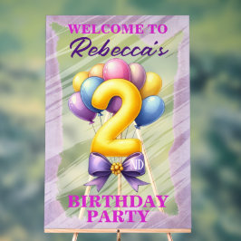 2回目の誕生日バルーンテーマ アクリルサイン