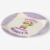 2回目の誕生日バルーンテーマ ペーパープレート (アングル)