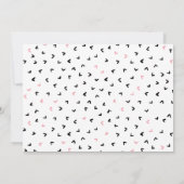 2回目の誕生日パーティーかわいいモダンプリンセス写真 招待状 (裏面)