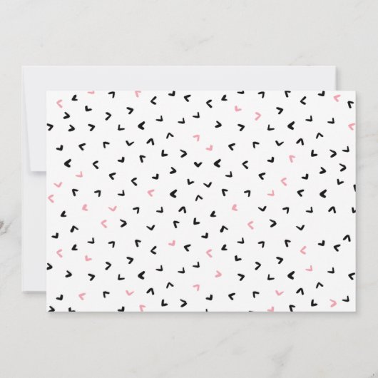 2回目の誕生日パーティーかわいいモダンプリンセス写真 招待状 (裏面)