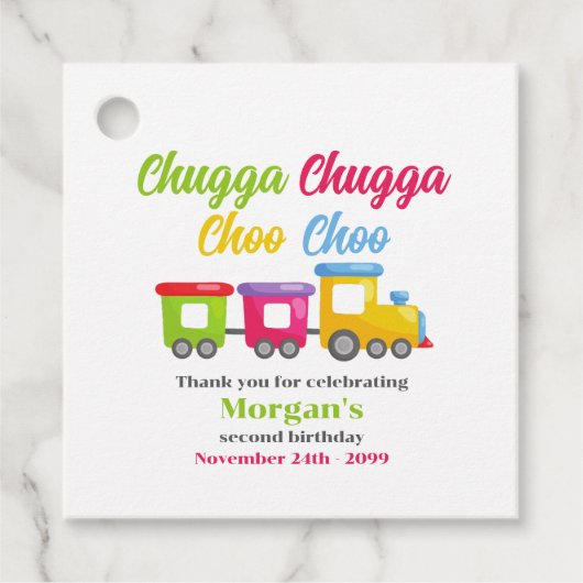 2回目の誕生日パーティーチャガチョオカラフル列車 フェイバータグ (正面)