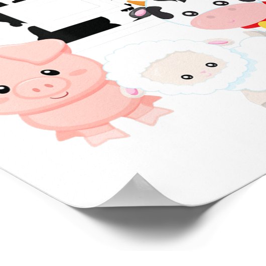 2回目の誕生日パーティー飼育動物牛第2位 ポスター (角)