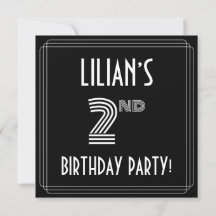 2回目の誕生日パーティー:アールデコスタイル(名前をカスタムする付き)