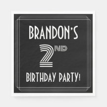 2回目の誕生日パーティー:アールデコスタイル+名前をカスタムする