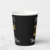 2回目の誕生日パーティー:ファンシースクリプト、フェイク金ゴールド・ルック 紙コップ (左)