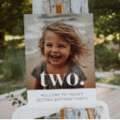 2回目の誕生日フォトウェルカムサイン ポスター