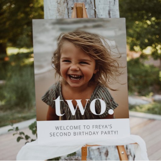 2回目の誕生日フォトウェルカムサイン ポスター