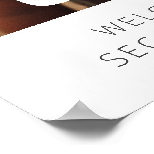 2回目の誕生日フォトウェルカムサイン ポスター (角)