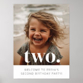 2回目の誕生日フォトウェルカムサイン ポスター (正面)
