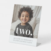 2回目の誕生日フォトウェルカムサイン 台座サイン (正面)