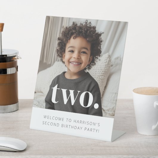 2回目の誕生日フォトウェルカムサイン 台座サイン (インサイチュ)