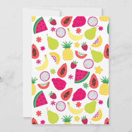 2回目の誕生日フルッティありがとうパーソナライズされた サンキューカード (裏面)