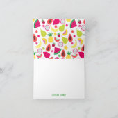 2回目の誕生日フルーツフルーツサンキュー サンキューカード (内部)