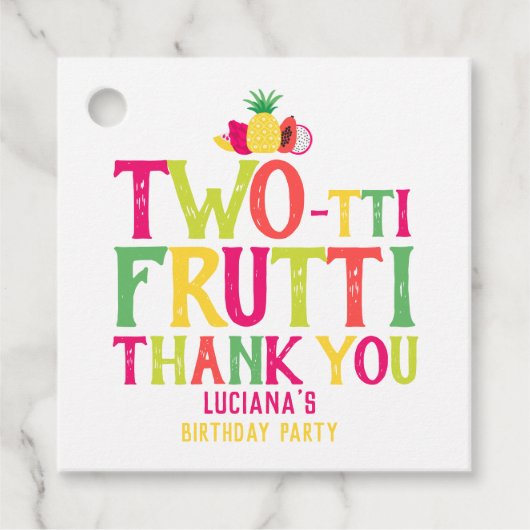 2回目の誕生日フルーツフルーツサンキュー フェイバータグ (正面)