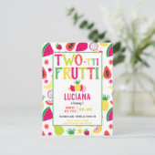 2回目の誕生日フルーツフルーツバースデーパーティー インビテーションポストカード (スタンド正面)