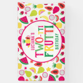 2回目の誕生日フルーツフルーツバースデーパーティー 横断幕 (縦)