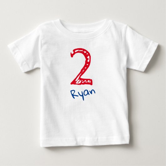 2回目の誕生日ベビーTシャツ ベビーTシャツ (正面)