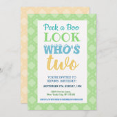 2回目の誕生日招待状ことわざ 招待状 (正面/裏面)