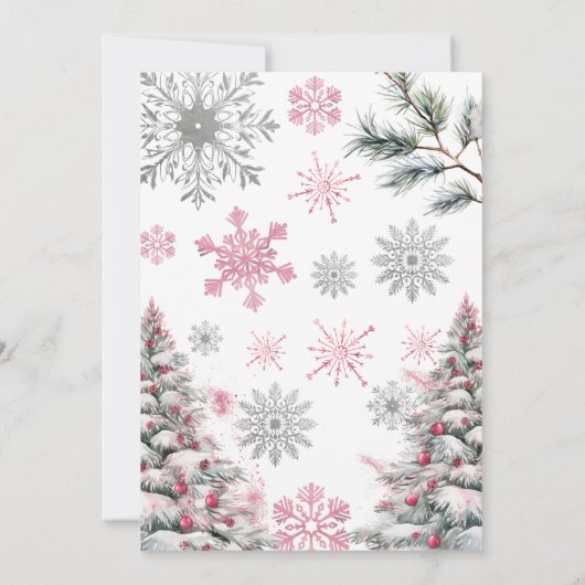 2回目の誕生日招待状ワイルドピンク誕生日 招待状 (裏面)