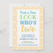 2回目の誕生日招待状文言 招待状 (正面)