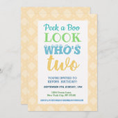 2回目の誕生日招待状文言 招待状 (正面/裏面)