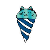 2回目の誕生日猫マンガかわいい子猫キッズパーティー 招待状