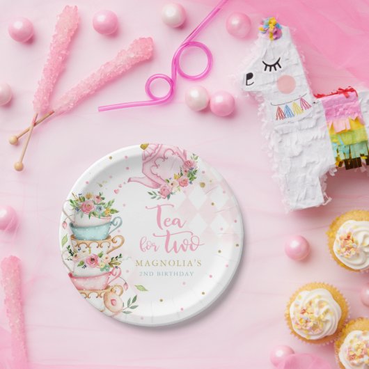 2回目の誕生日茶飾り用パーティー  ペーパープレート (パーティー)