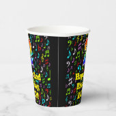 2回目の誕生日：おもしろいミュージックノートPattern, Rainbow 2 紙コップ (右)