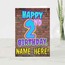 2回目の誕生日 – おもしろい、アーバングラフィティインスパイアルック カード