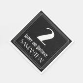 2回目の誕生日~インスパイアアールデコルック"2",名前 スタンダードランチョンナプキン (角)