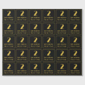 2回目の誕生日～インスパイアアールデコルック"2"，名前 ラッピングペーパー (フラット)