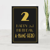 2回目の誕生日~インスパイアアールデコルック"2" & Name カード (正面)