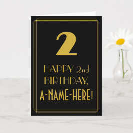 2回目の誕生日～インスパイアアールデコルック"2" & Name カード