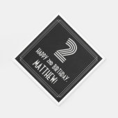 2回目の誕生日:インスパイアアールデコ検索"2" +名前 スタンダードランチョンナプキン (角)