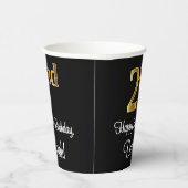 2回目の誕生日 – エレガント豪華なフェイク金ゴールドルック# 紙コップ (右)