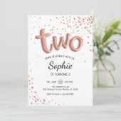 2回目の誕生日 – バラ金ゴールド白 招待状 (スタンド正面)