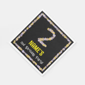 2回目の誕生日:フローラ花数,名前をカスタムする スタンダードランチョンナプキン (角)