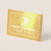 2回目の誕生日:名前インスパイア+アールデコルック"2" 箔カード (正面)