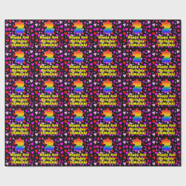 2回目の誕生日：愛するハートパターン、虹# 2 ラッピングペーパー