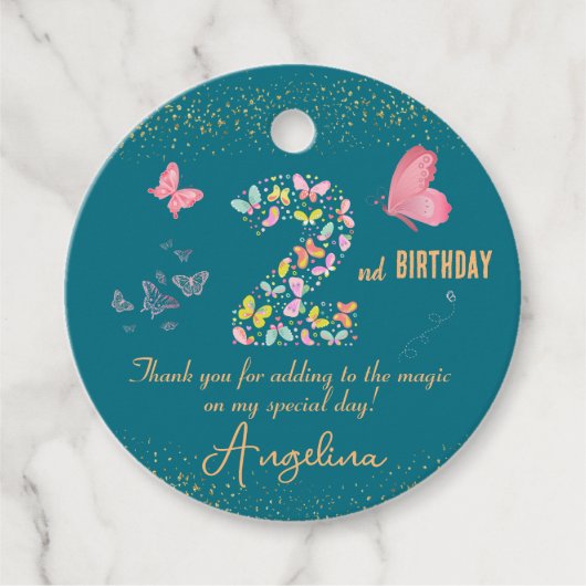 2回目の誕生日「蝶のキスと感謝の願い」 フェイバータグ (正面)