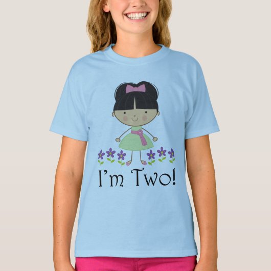 2回目の誕生日I'm Two Girls Tシャツ (正面)