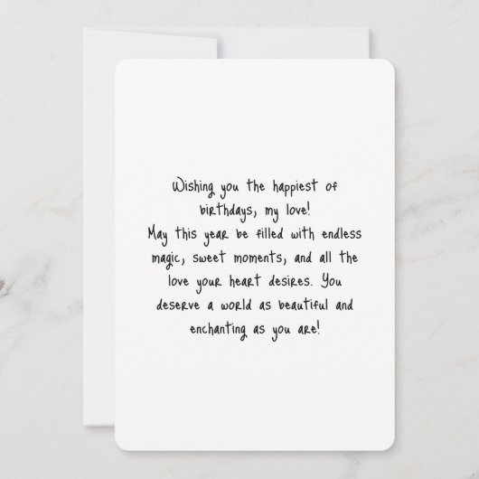 2回目パーソナライズされたのバースデーケーキカードベビーガール 招待状 (裏面)