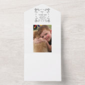 2回目モダンの誕生日の写真 オールインワン招待状 (内側)