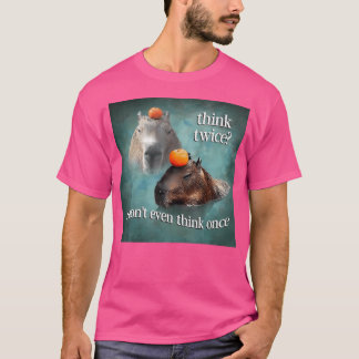 2回考えも一度もキャピーバラ Tシャツ