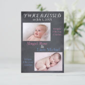 2回賛美の双子 – 3x5生誕発表 案内状 (スタンド正面)