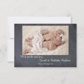 2回賛美の双子 – 3x5生誕発表 案内状 (裏面)