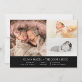 2回賛美重ねてツインフォトコラージュ誕生  案内状 (裏面)